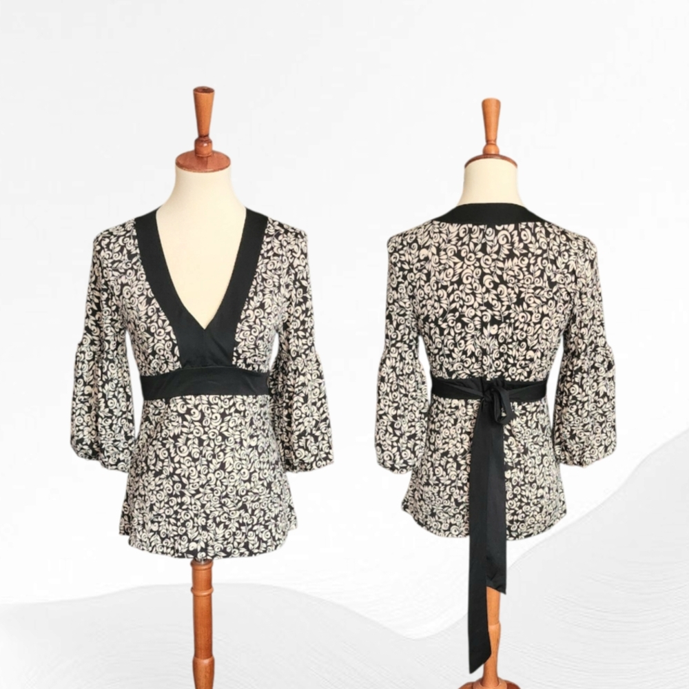 Lapis Floral Blouse Size S